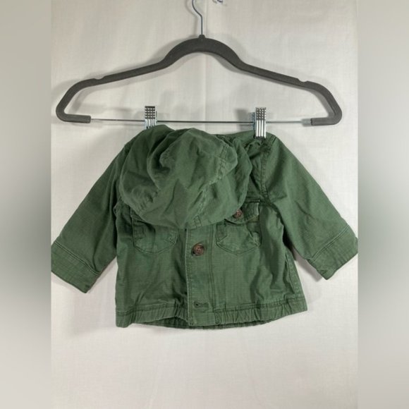 Baby GAP 0-6 months Army green cargo jacket EUC - Picture 2 of 10